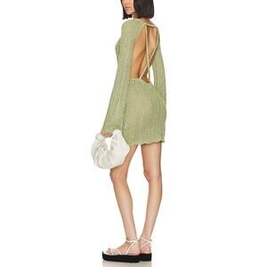 Song Of Style 'Caden' Green Low Back Cut Out Crochet Mini Dress Size M